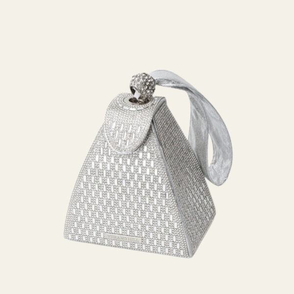 The Sorella Crystal Pyramid Clutch