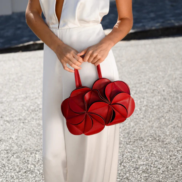 The Elara Petal-Textured Handbag