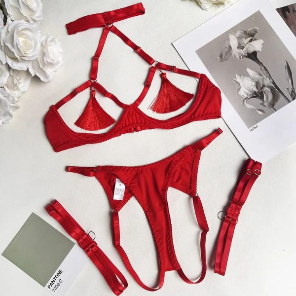 The Amara Strappy Tassel Lingerie Set