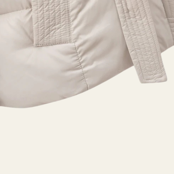 The Selvara Belted Hooded Puffer Jacket