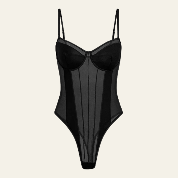 The Noelle Sheer Panel Bodysuit