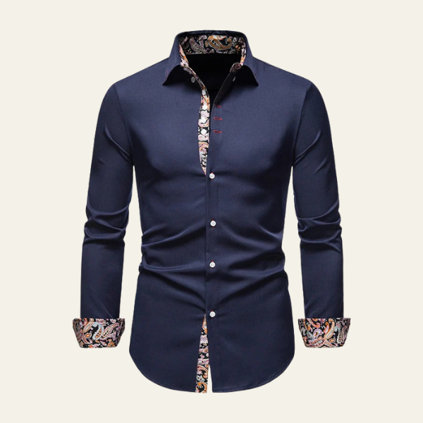 The Renner Plaid-Trim Button-Up Shirt