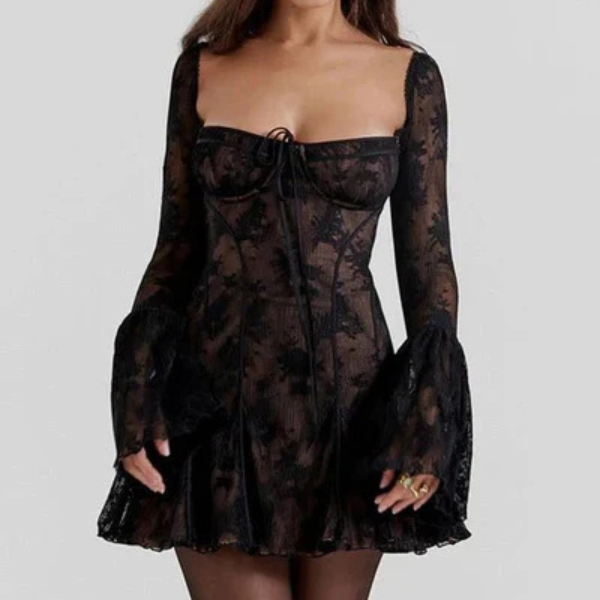 The Amaya Lace Corset Mini Dress