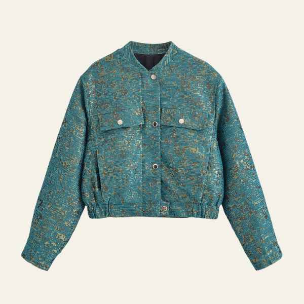 The Novara Jacquard Cropped Jacket