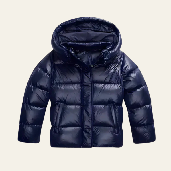 The Vienna Gloss-Finish Hooded Puffer Jacket