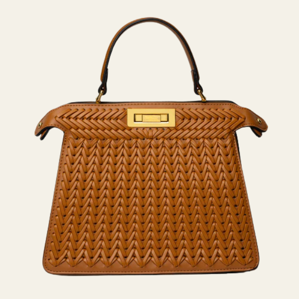 The Alora Woven Top-Handle Bag