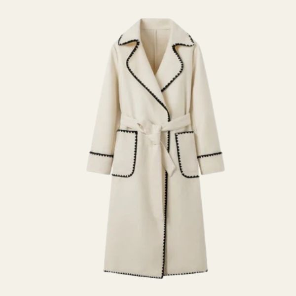 The Novare Stitched Belted Coat