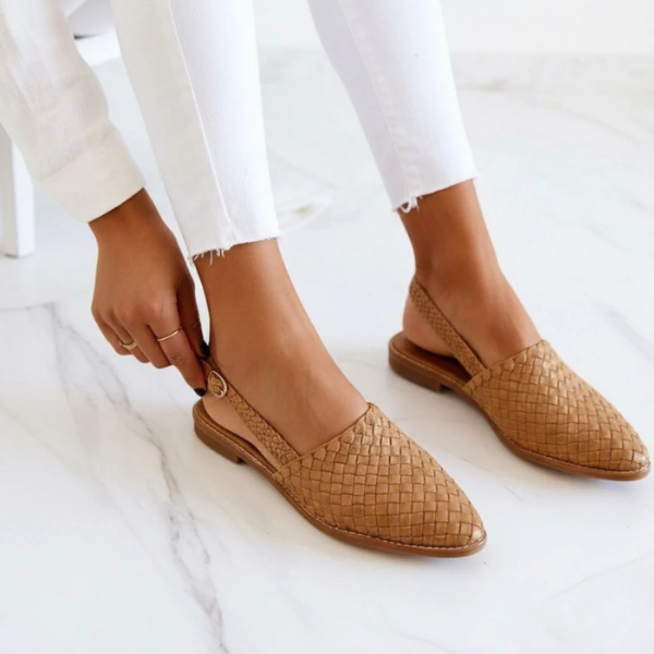 The Alara Woven Slingback Flats