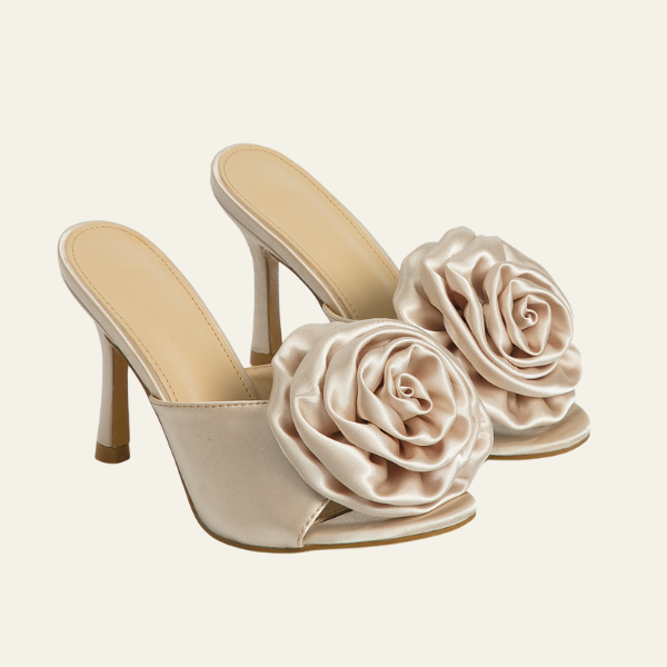 The Marseille Rosette Open-Toe Heels