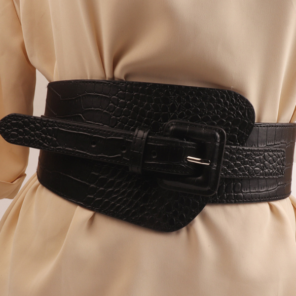 The Arden Croc-Texture Buckle Belt