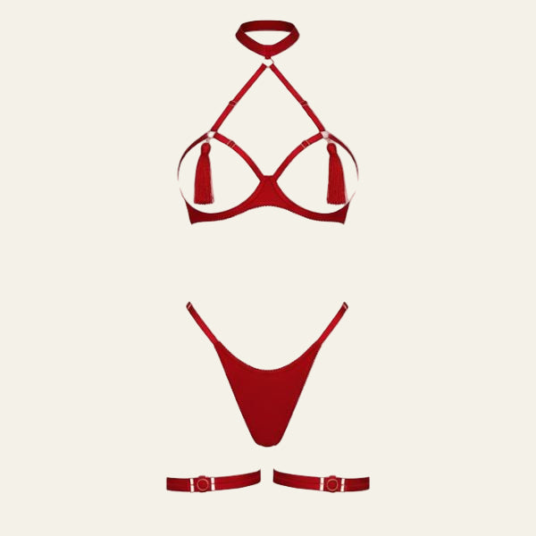 The Amara Strappy Tassel Lingerie Set