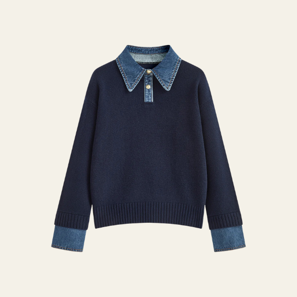 The Livia Contrast Collar Sweater