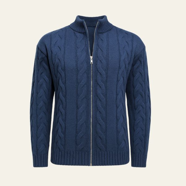 The Alveston Cable Zip Knit Sweater