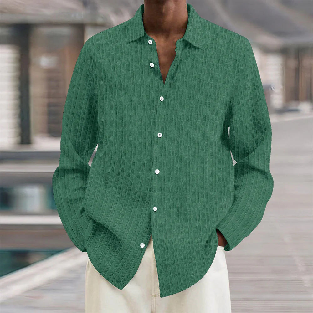 The Riviera Ribbed Button-Up Shirt