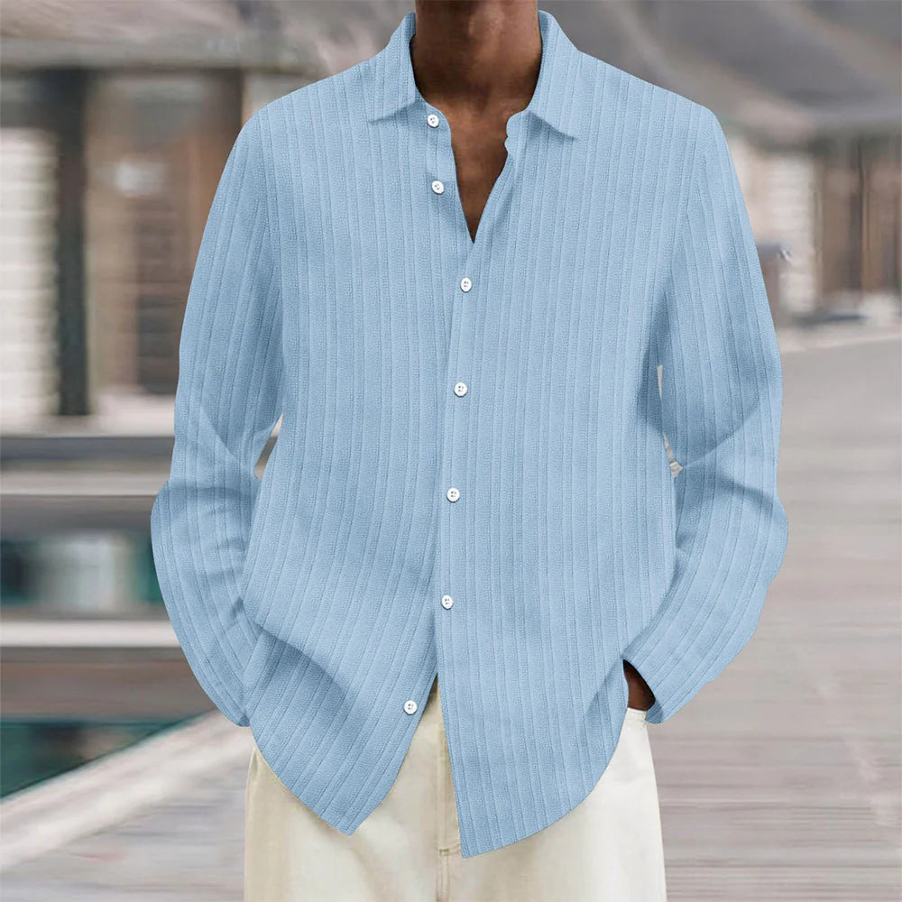 The Riviera Ribbed Button-Up Shirt