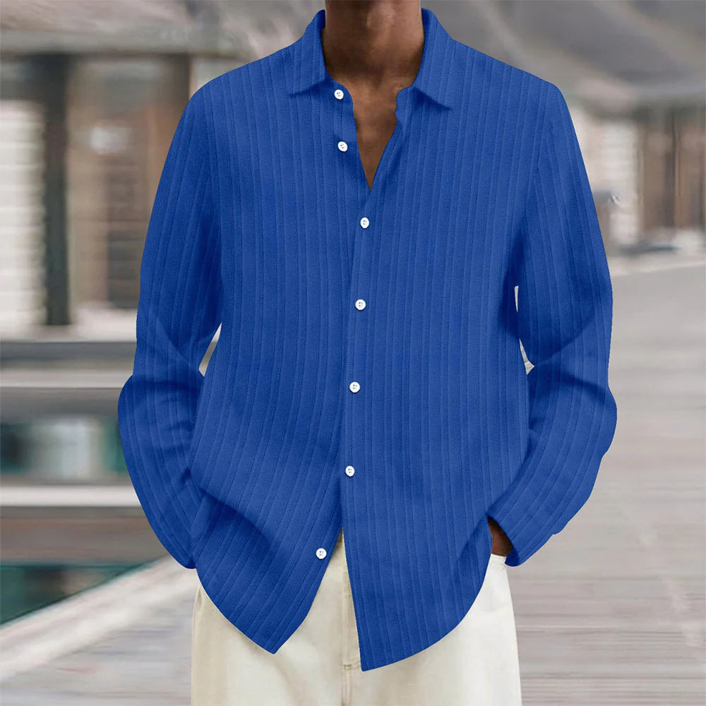 The Riviera Ribbed Button-Up Shirt