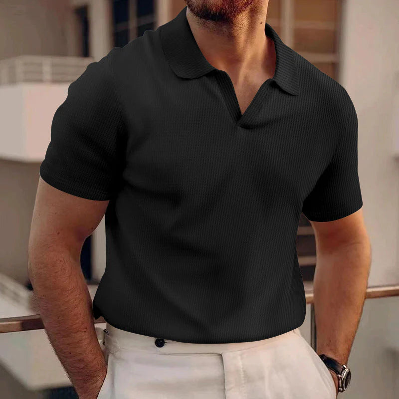 The Riviera Textured Knit Polo