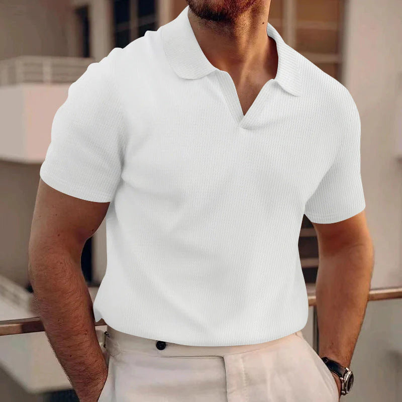 The Riviera Textured Knit Polo