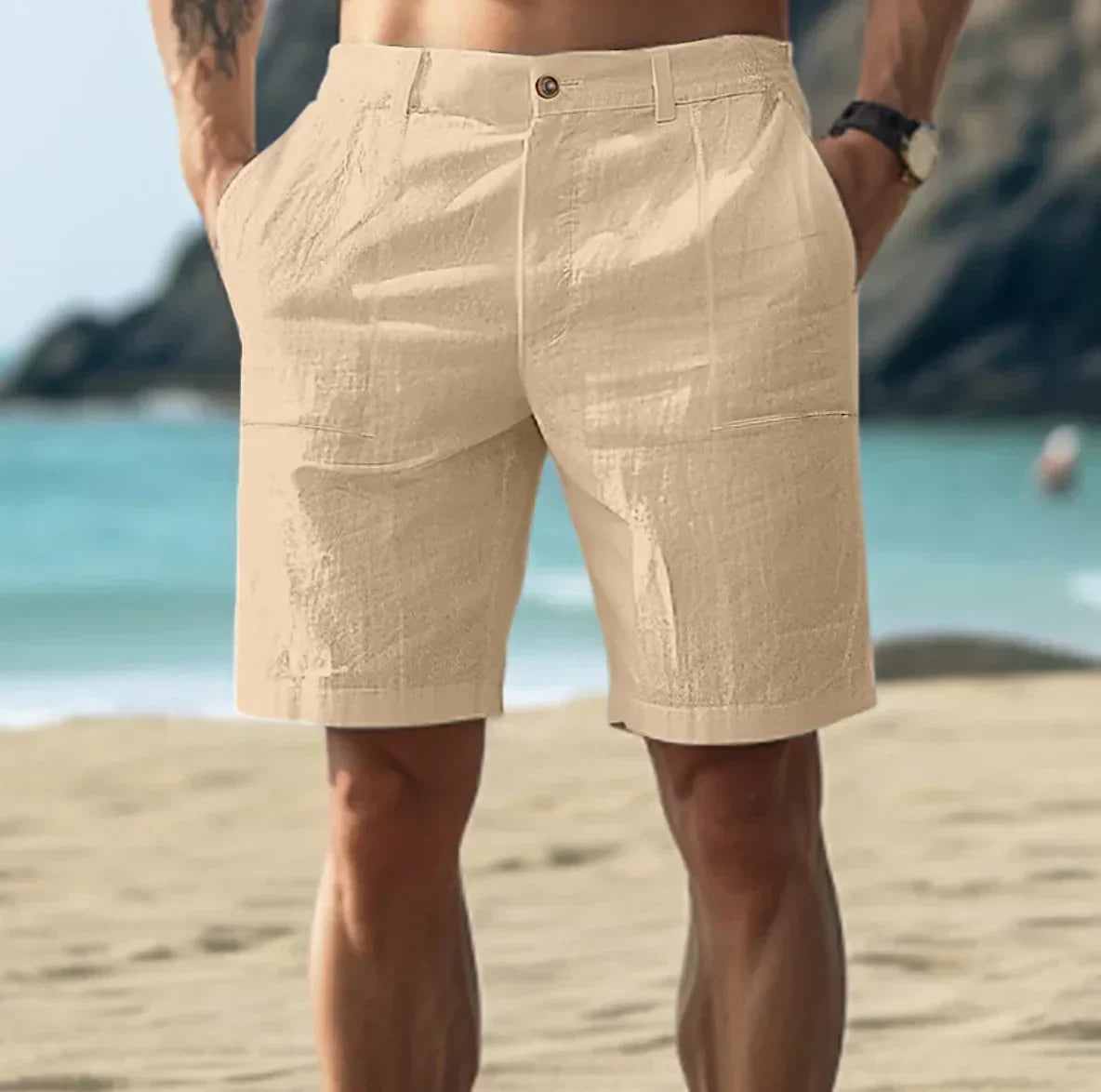 The Riviera Button-Closure Tailored Shorts