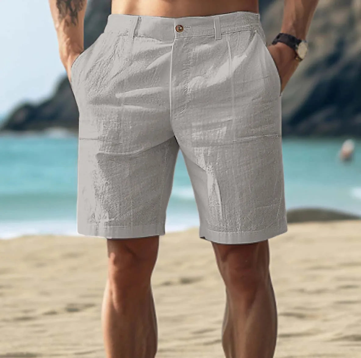The Riviera Button-Closure Tailored Shorts