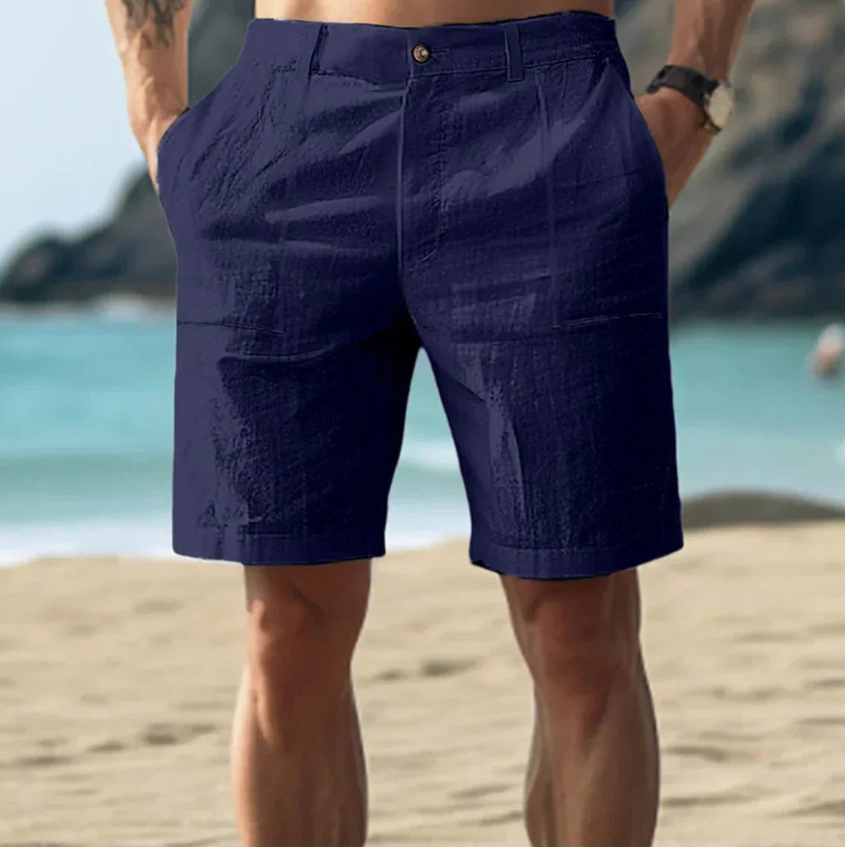 The Riviera Button-Closure Tailored Shorts