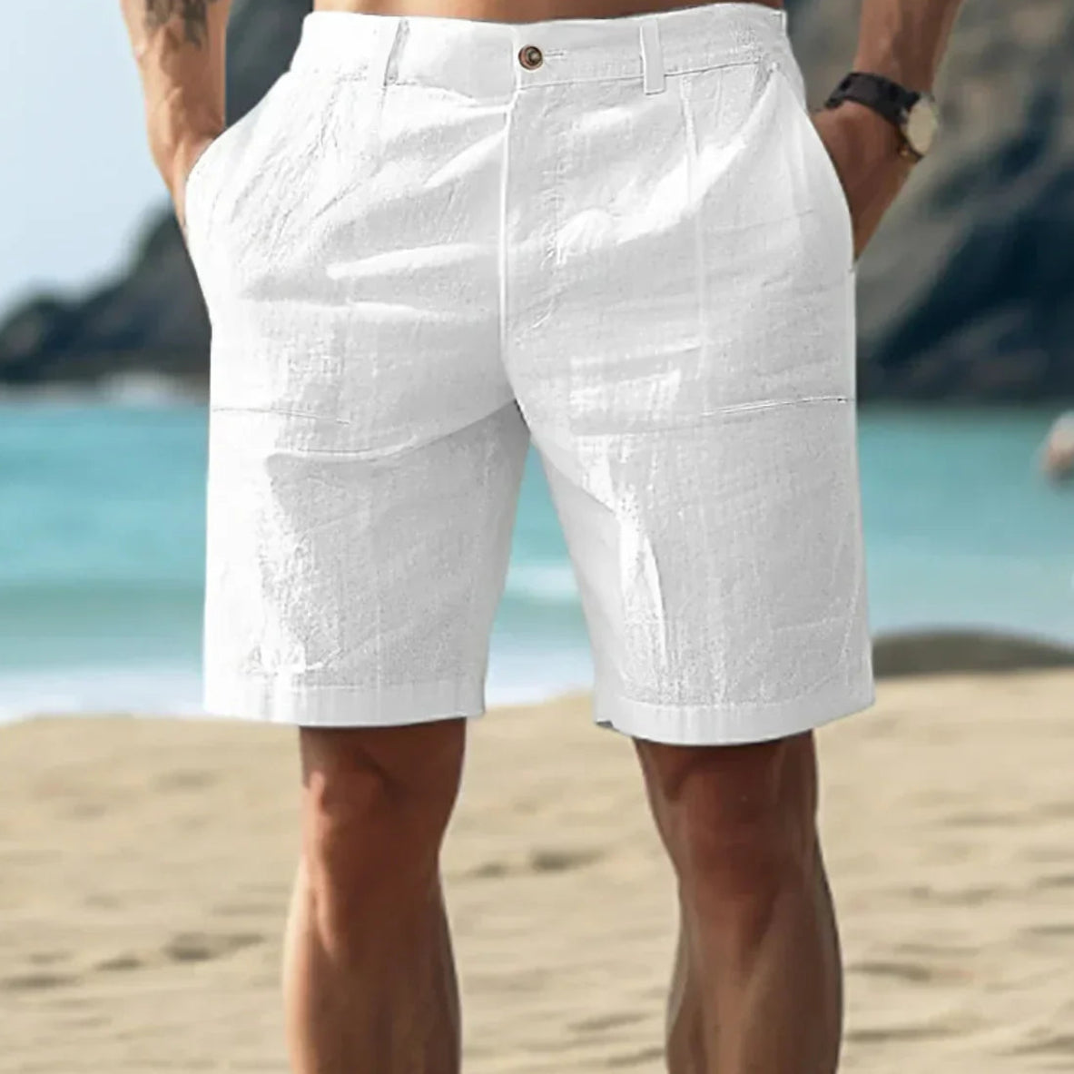 The Riviera Button-Closure Tailored Shorts