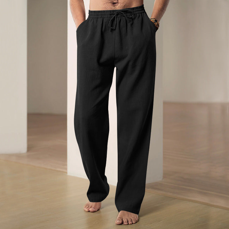 The Riviera Drawstring Linen-Blend Trousers