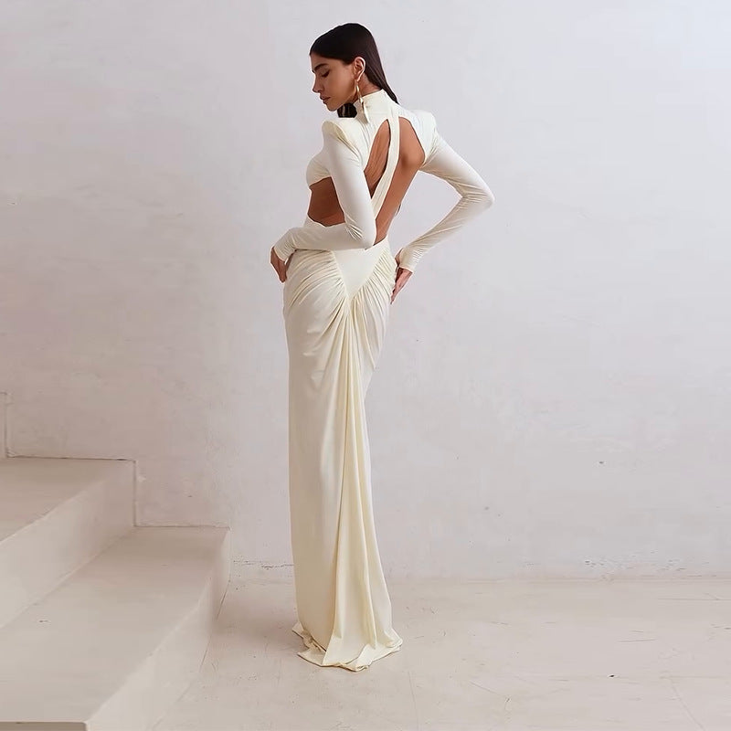 The Aurora Cutout-Draped Maxi Dress
