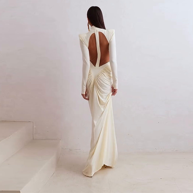 The Aurora Cutout-Draped Maxi Dress