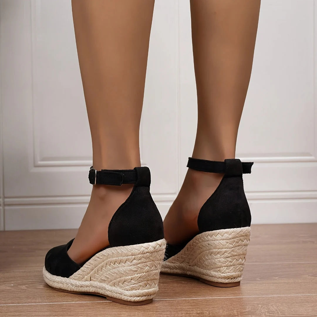 The Ibiza Ankle-Strap Espadrille Wedges