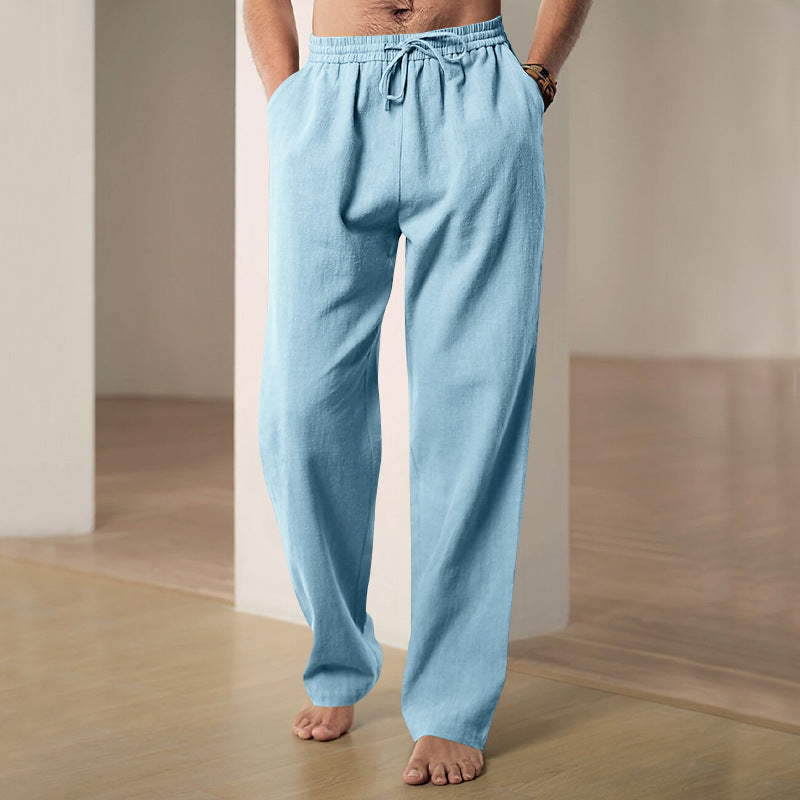 The Riviera Drawstring Linen-Blend Trousers