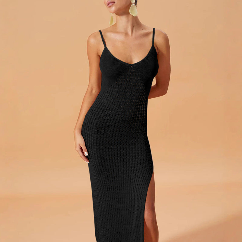 The Mykonos Textured Knit Maxi Dress