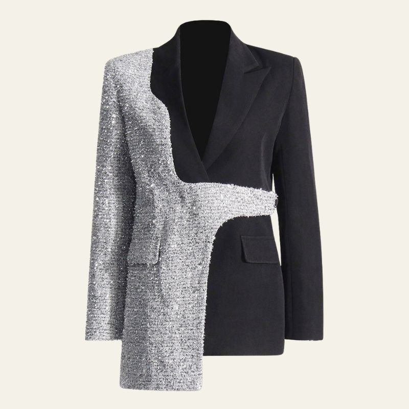 The Paris Contrast-Panel Blazer