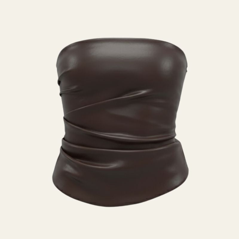 The Riviera Strapless Leather Tube Top