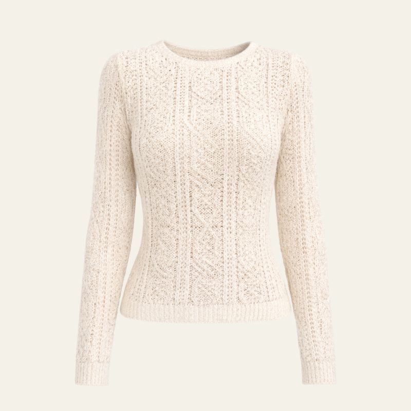 The Monaco Open-Knit Long Sleeve Top