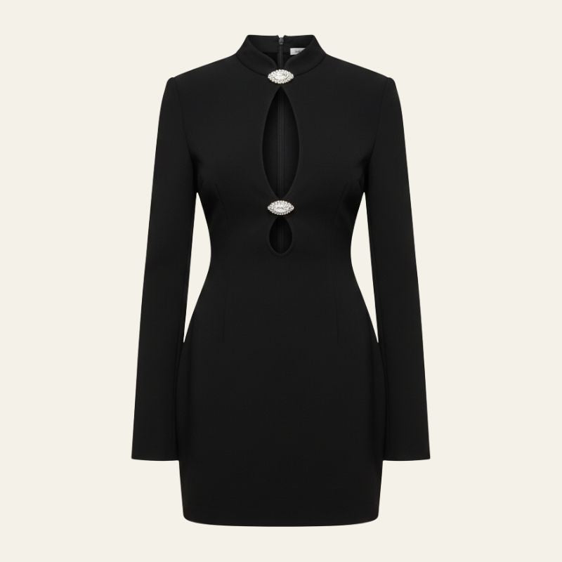 The Monaco Cutout Long-Sleeve Mini Dress