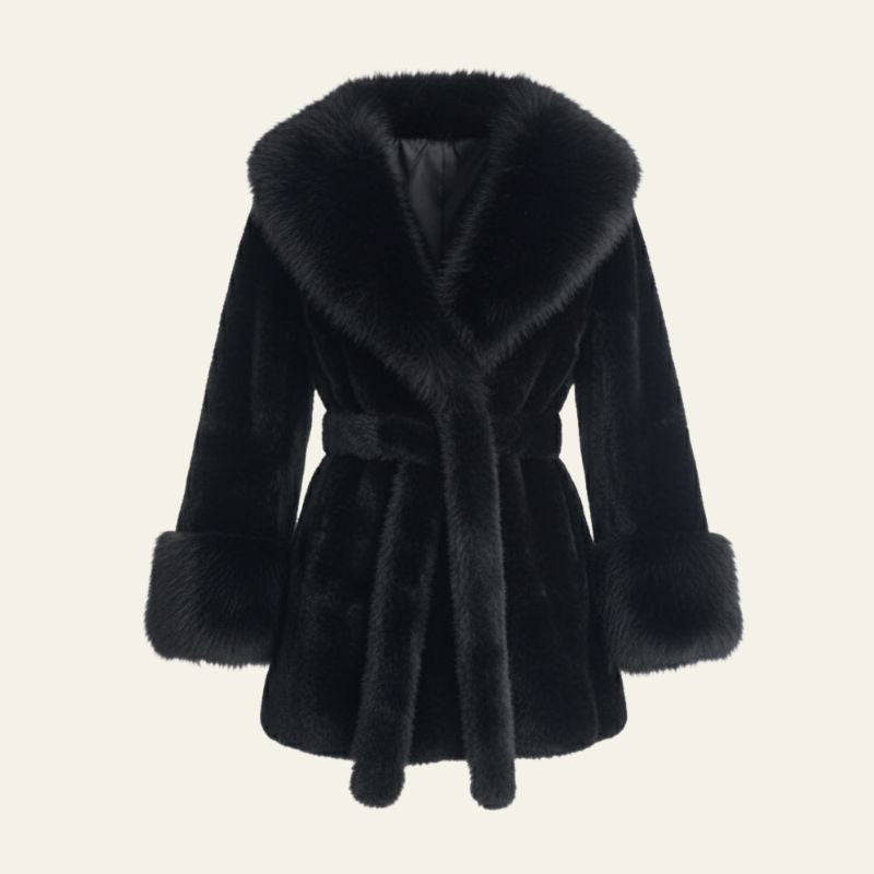 The Jessa Faux Fur Wrap Coat