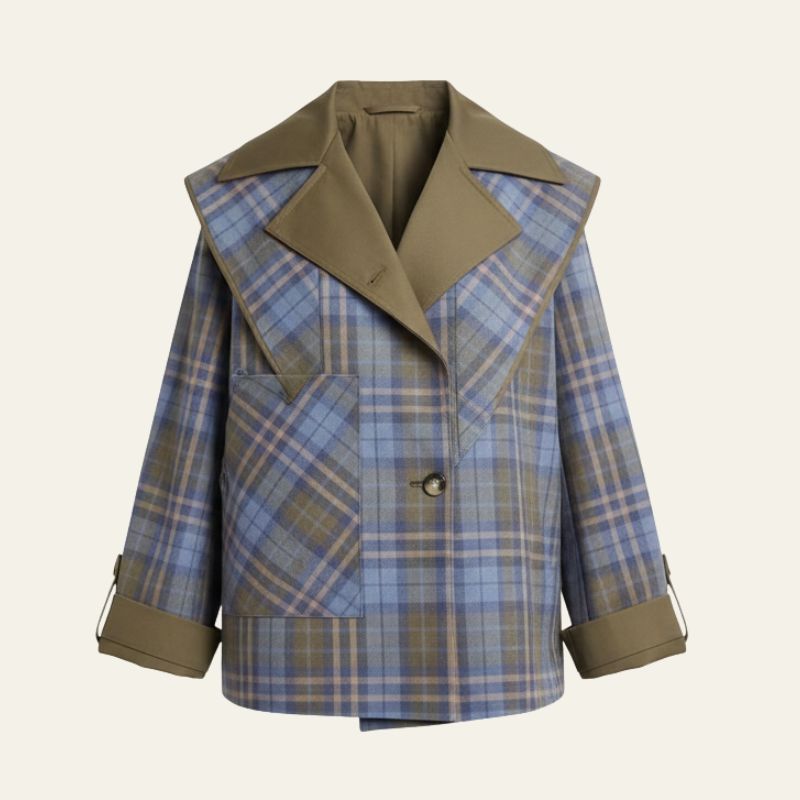 The Camden Plaid Layered Collar Jacket