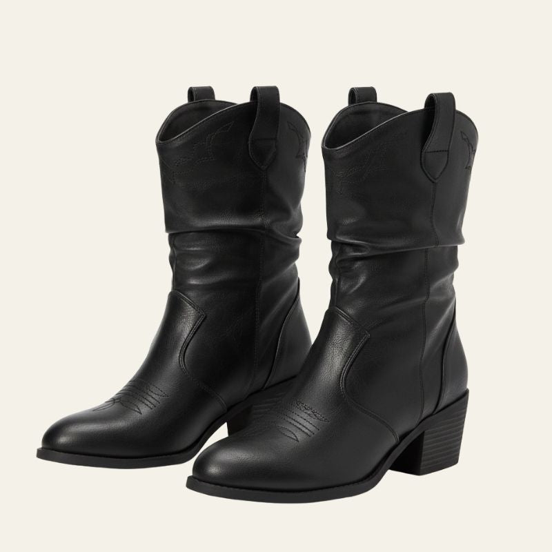 The Sierra Slouch-Detail Ankle Boots