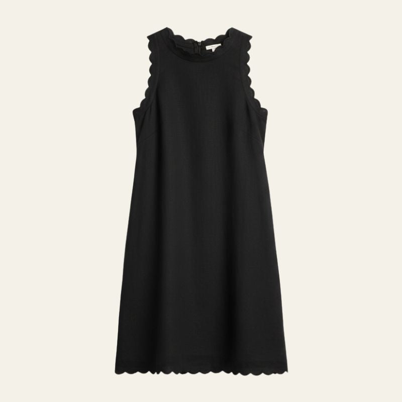 The Capri Scalloped Sleeveless Mini Dress