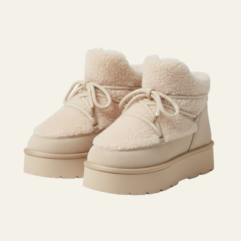 The Aspen Plush-Lined Lace-Up Ankle Boots