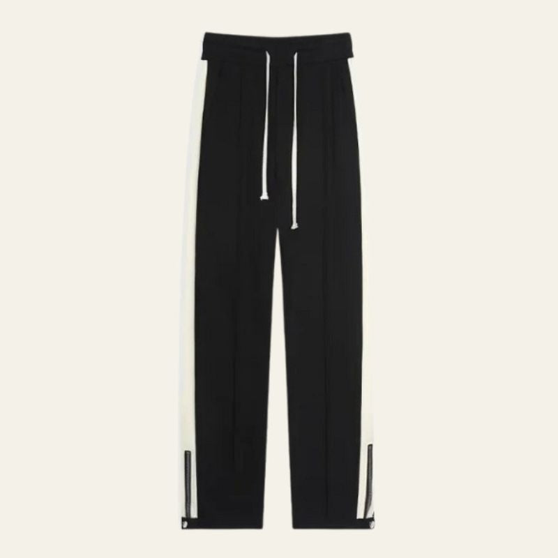 The Milan Side-Stripe Zip-Hem Trousers