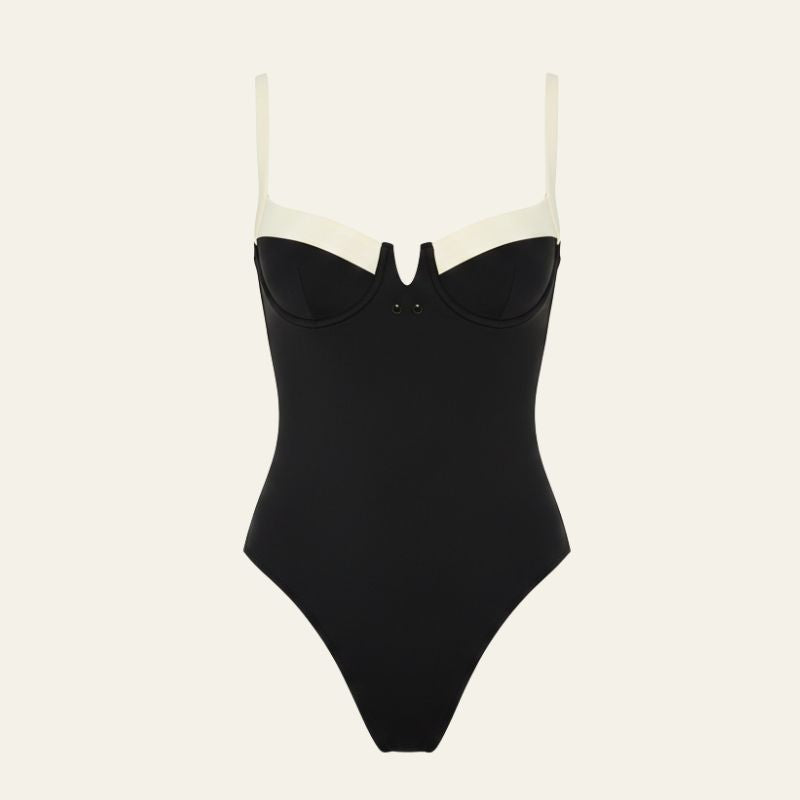 The Monaco Contrast-Trim One-Piece Swimsuit
