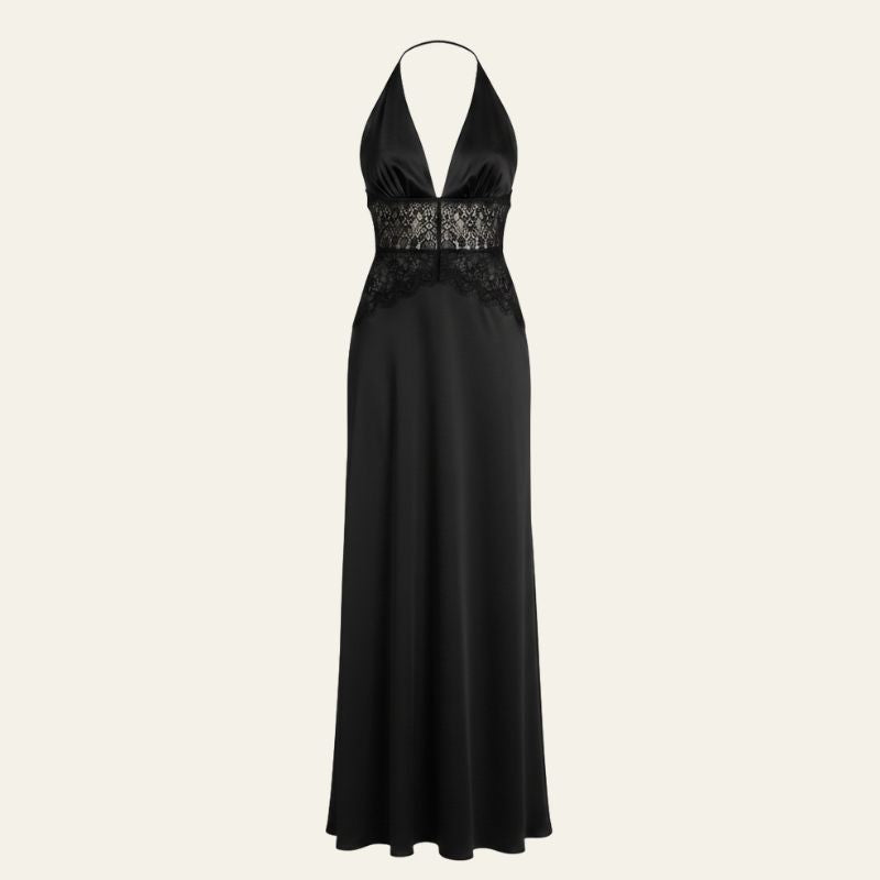 The Verona Lace-Waist Halter Dress