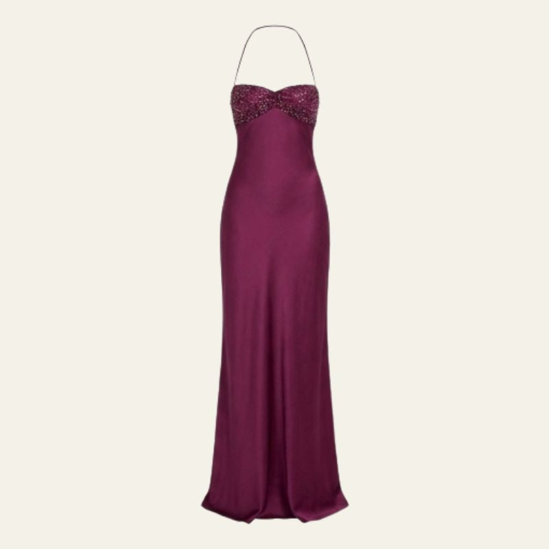 The Verona Satin-Finish Maxi Dress