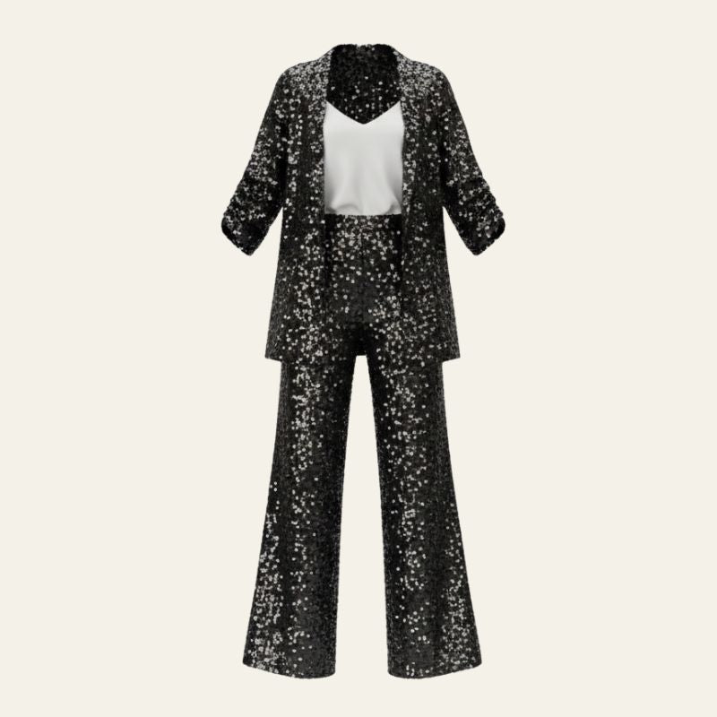 The Lumina Sequin Tailored Suit Set