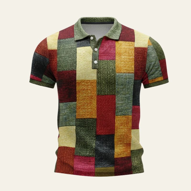 The Havana Patchwork Knit Polo