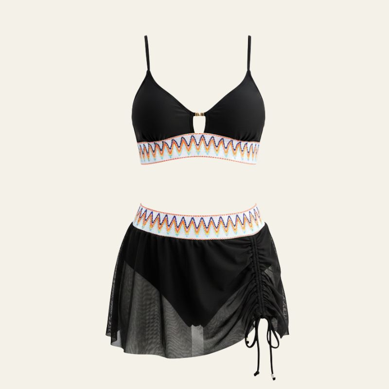 The Riviera Embroidered Tulle Skirt Bikini