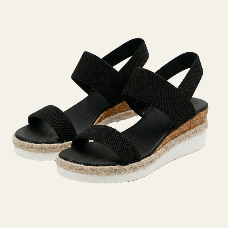 The Riviera Elastic-Strap Espadrille Sandals
