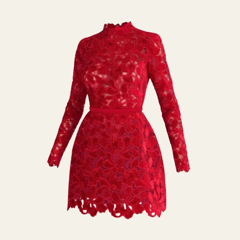 The Valencia Lace-Overlay Mini Dress
